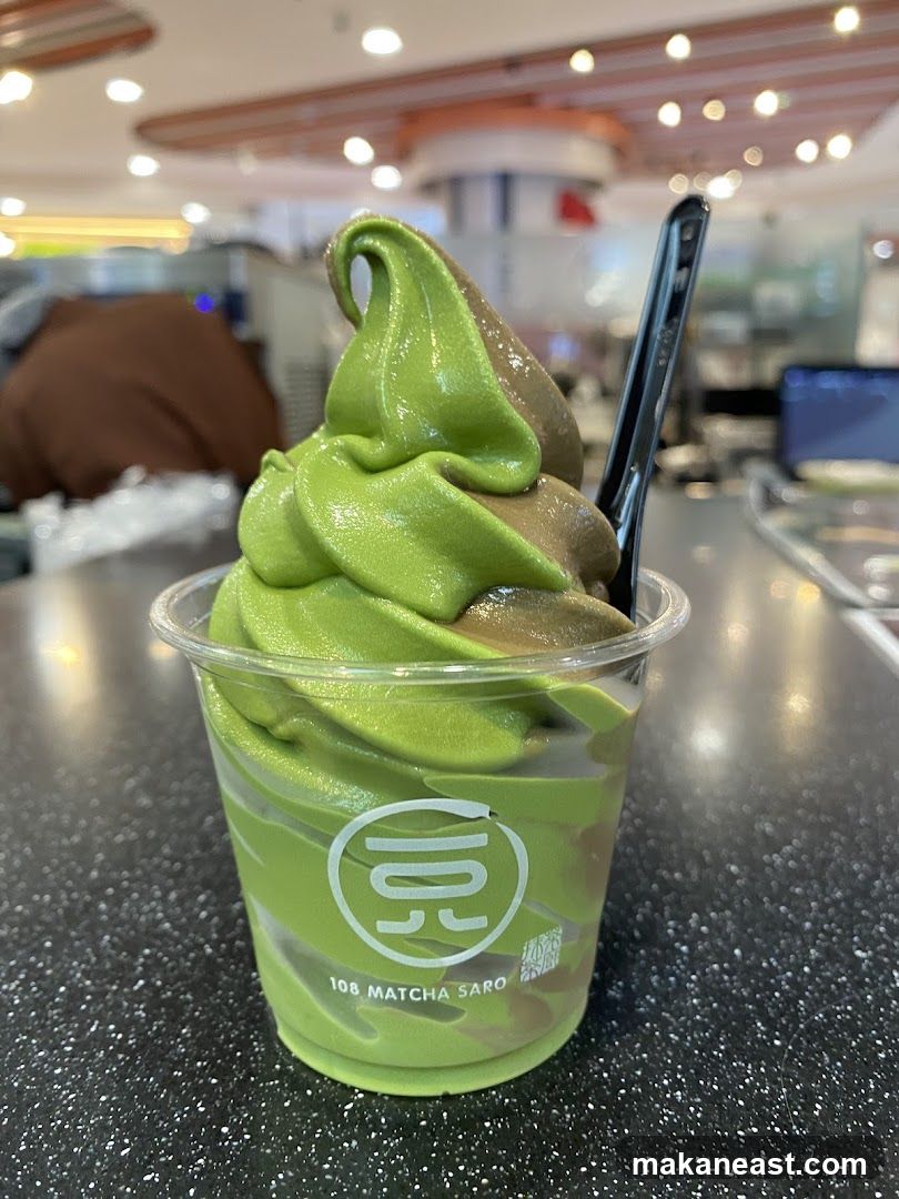 Matcha and Chocolate Soft Serve Ice Cream