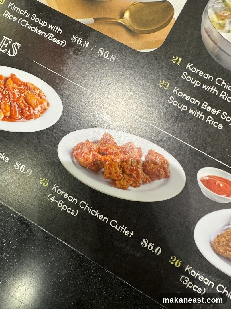 Korean Menu