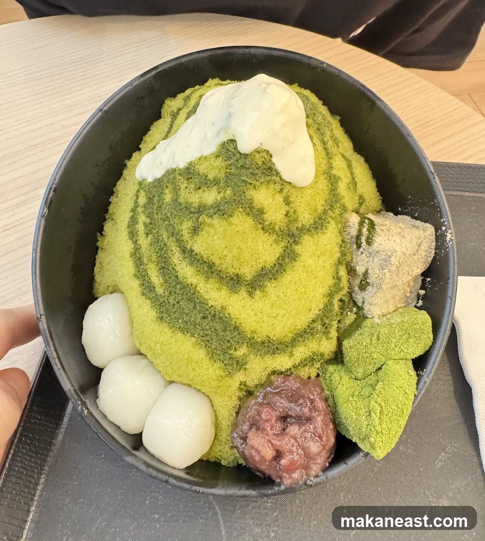 Matcha Shaved Ice Dessert