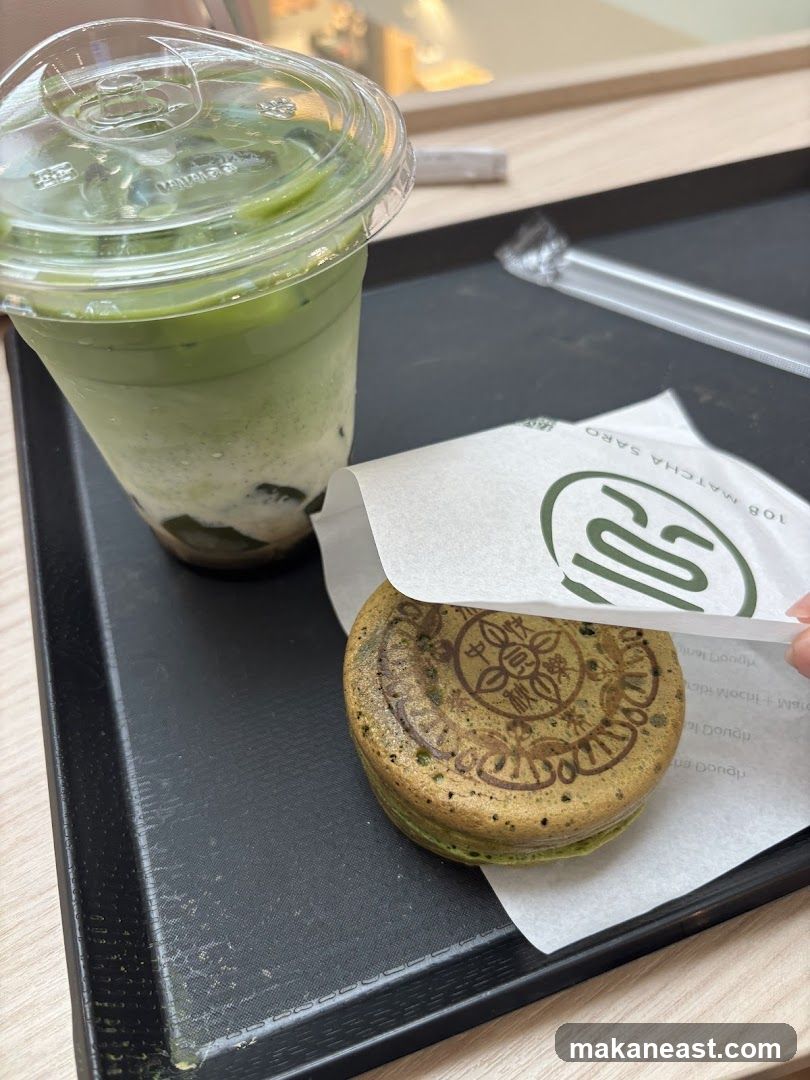 Matcha Drink and Pastry