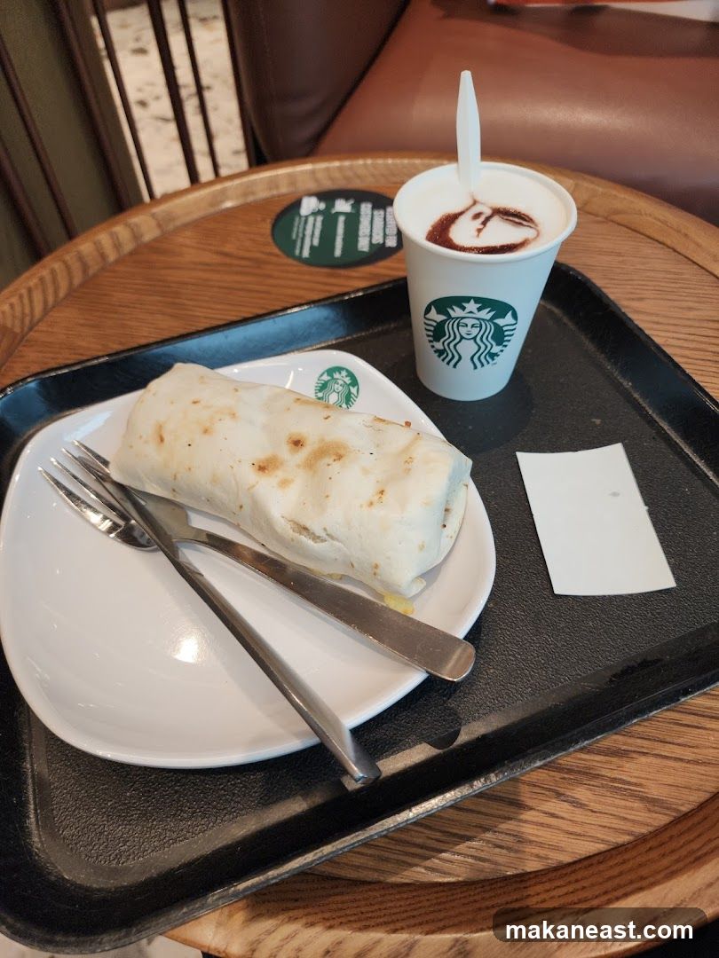 Starbucks Coffee and Wrap