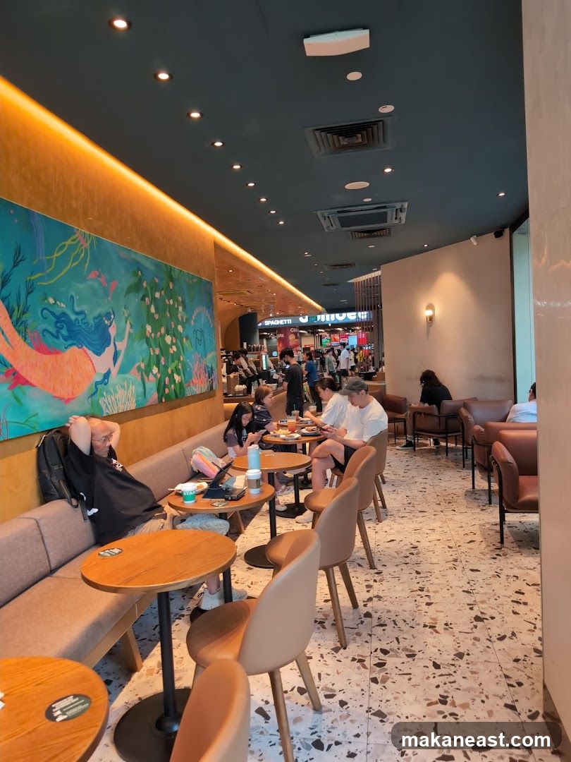 Cafe Interior with Patrons