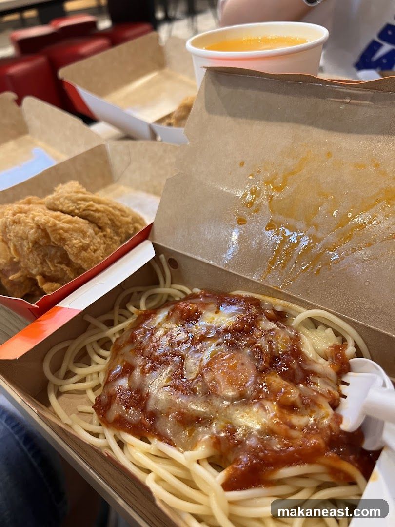 Fried Chicken and Spaghetti