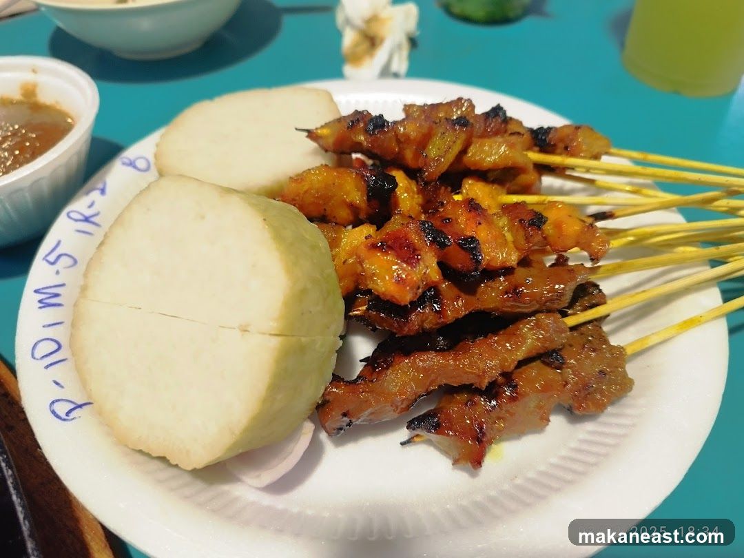 Chicken Satay with Rice Cakes
