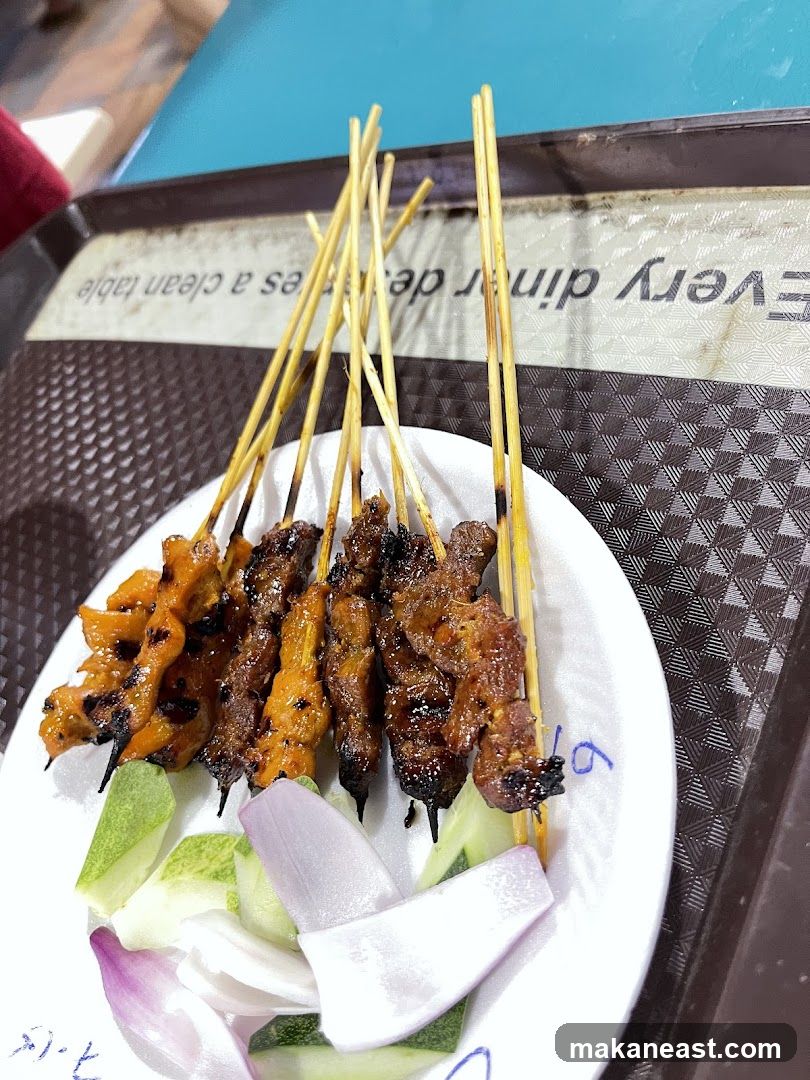 Plate of Satay Skewers