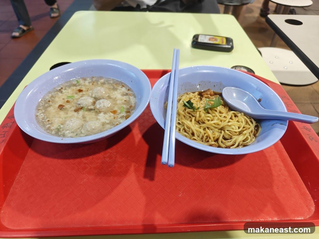 Noodles and Meatball Soup