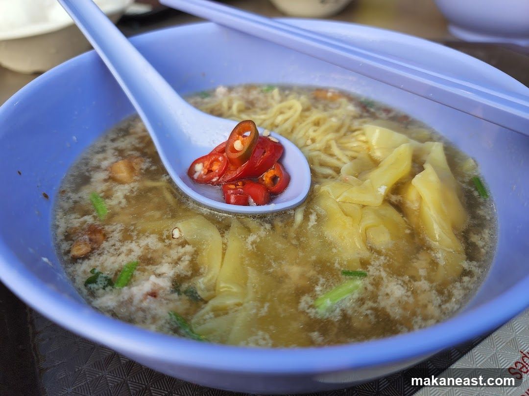 Noodle Soup with Wontons and Chili