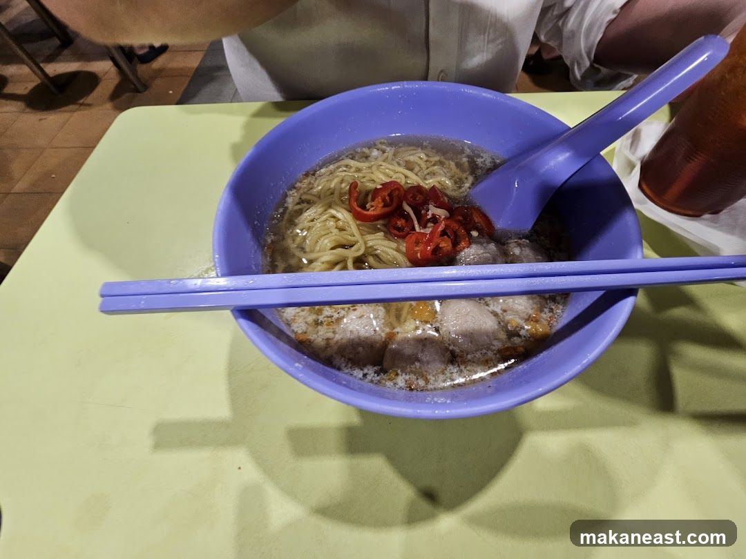 Noodle Soup with Meatballs