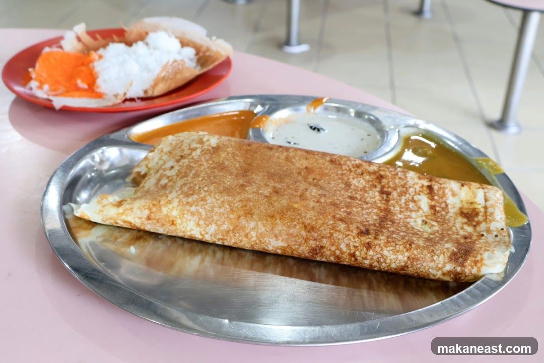 Dosa with accompaniments