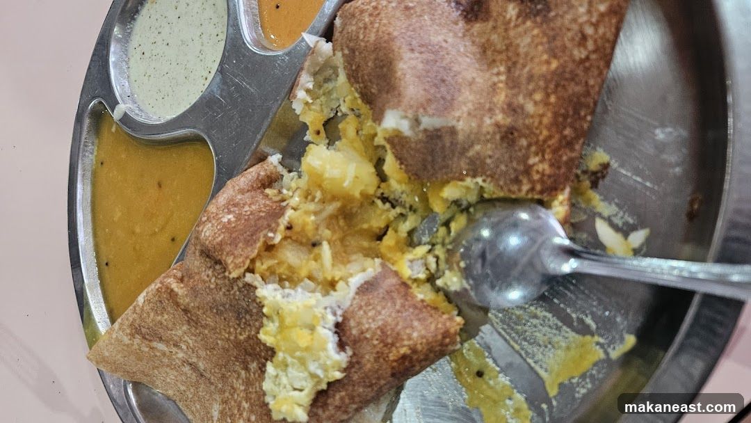 Dosa with Sambar and Chutney