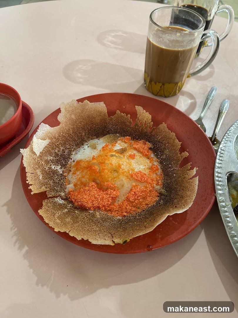 Savory Pancake with Toppings and Drinks