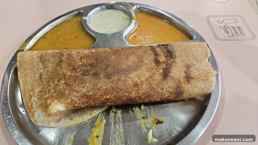 Dosa with Sambar and Chutney