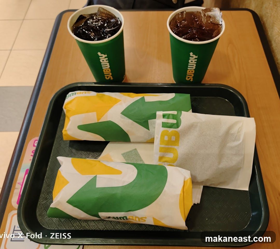 Subway Sandwiches and Drinks