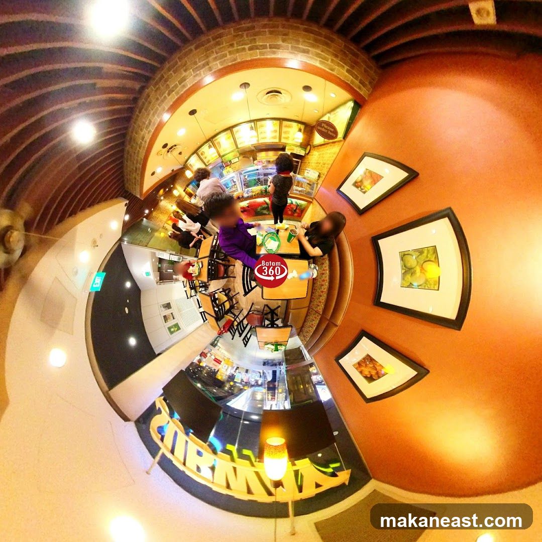 Interior of a Subway restaurant