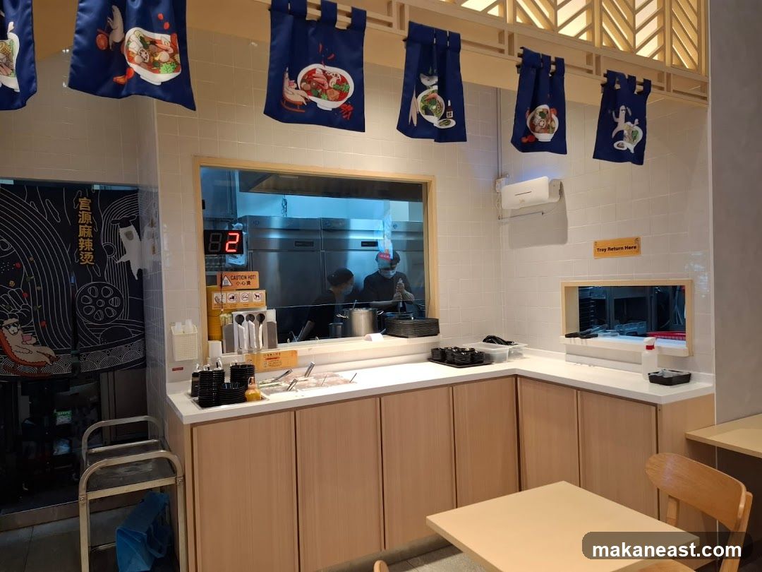 Restaurant Counter and Seating Area