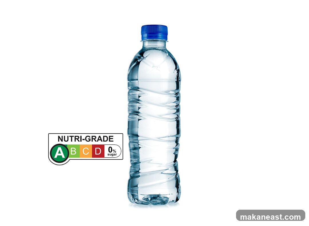 Bottle of Water with Nutri-Grade Label