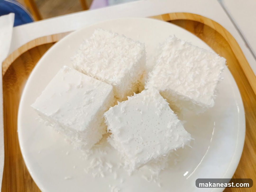 Coconut-dusted marshmallows