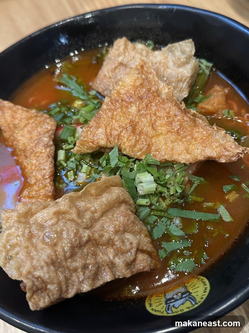 Noodle Soup with Fried Tofu Skin