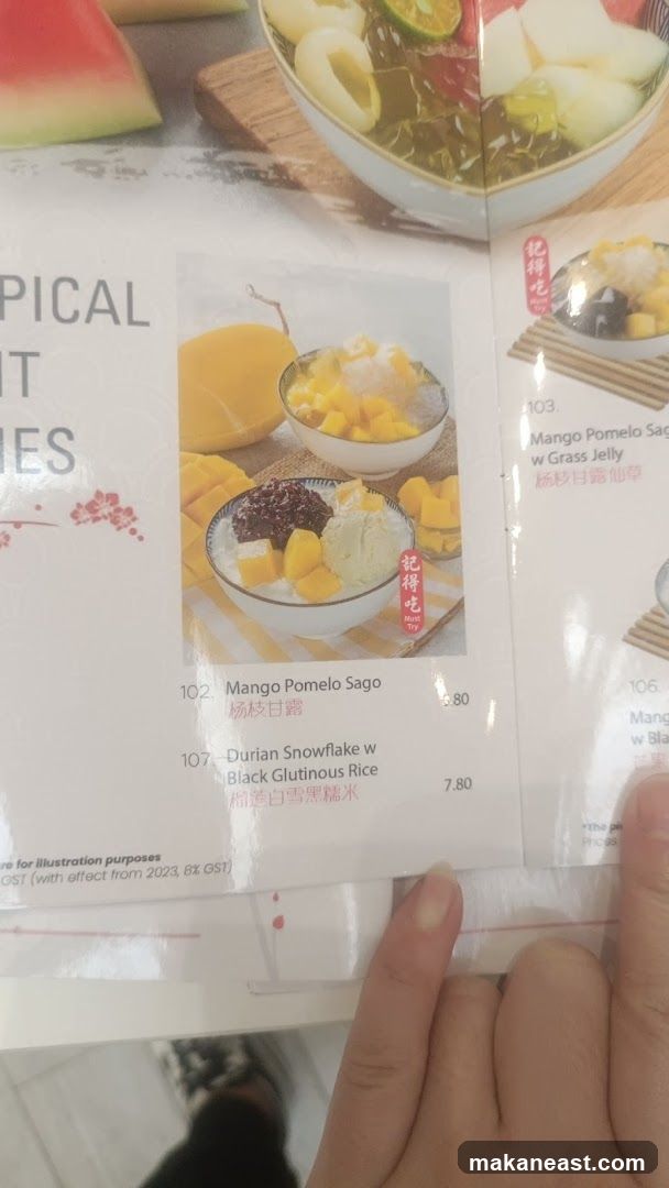 Desserts Menu