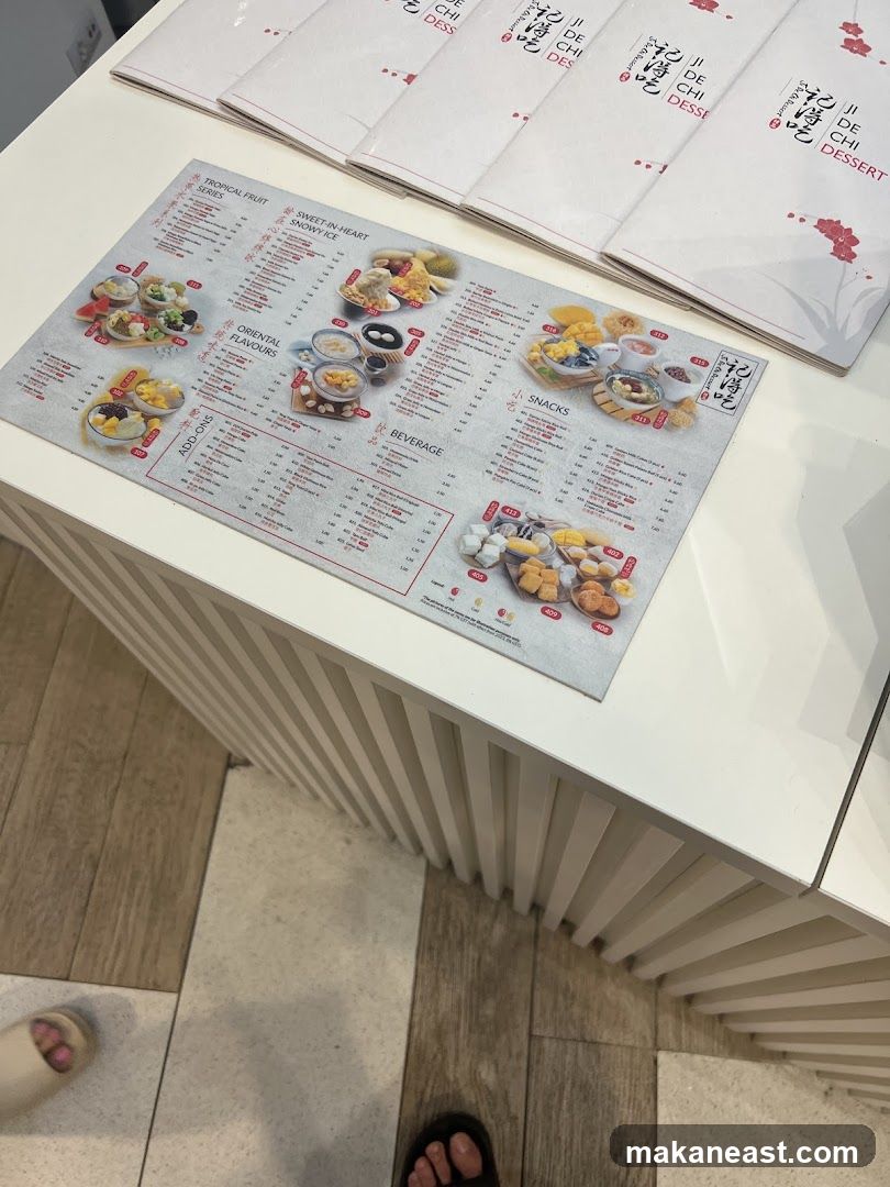 Ji De Chi Dessert Menu