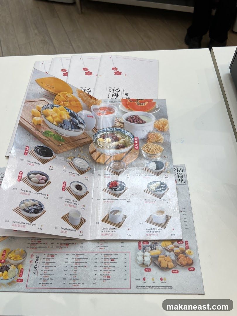 Dessert Menu