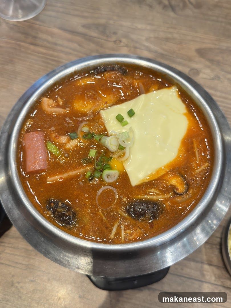Spicy Korean Stew with Cheese