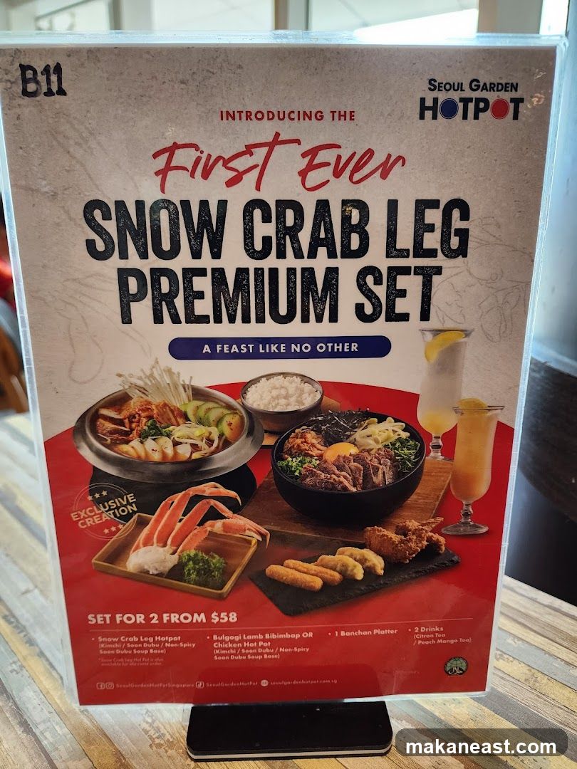 Seoul Garden Hotpot Snow Crab Leg Premium Set