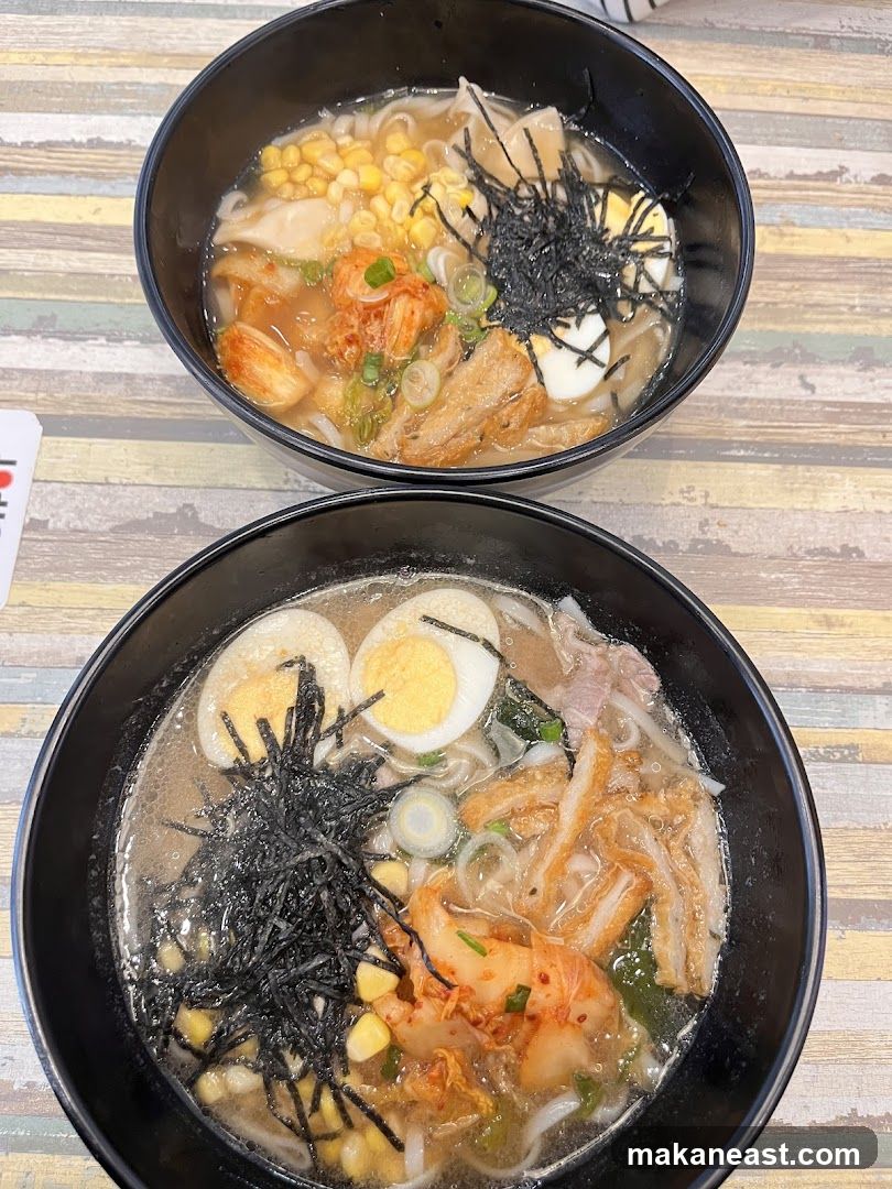 Two bowls of ramen