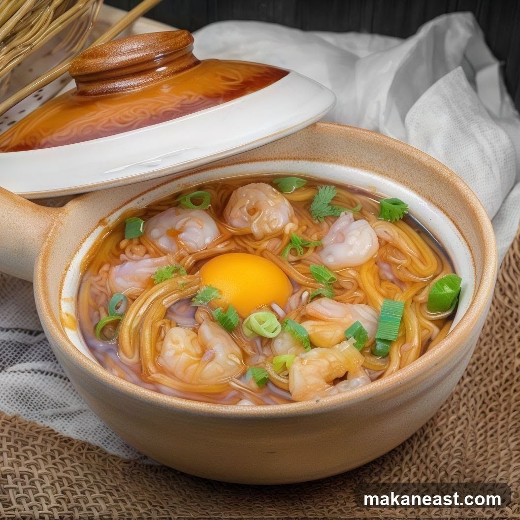 Noodle Soup with Shrimp and Egg