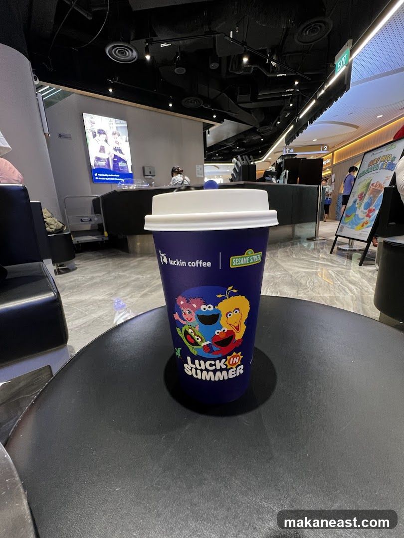 Luckin Coffee Cup with Sesame Street Characters