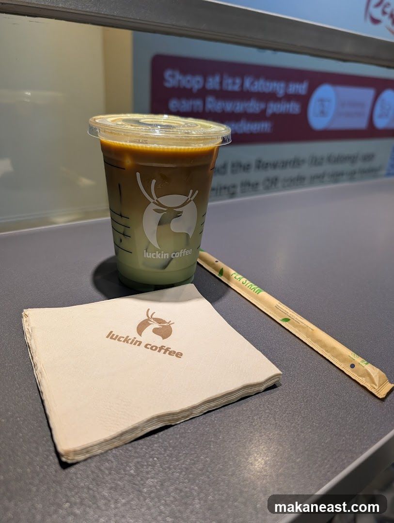 Luckin Coffee Drink and Napkins