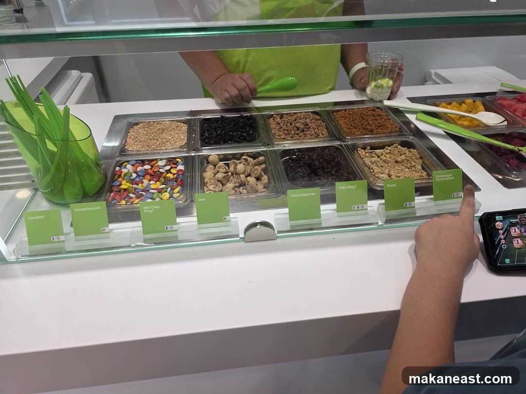 Frozen Yogurt Toppings Bar
