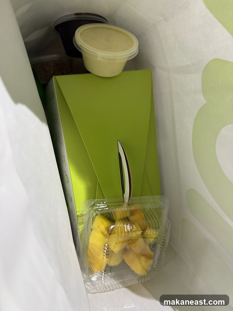Food items in a bag