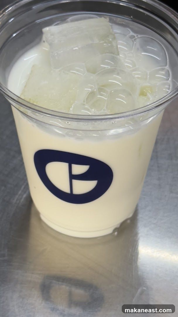 Beverage with Ice and Bubbles
