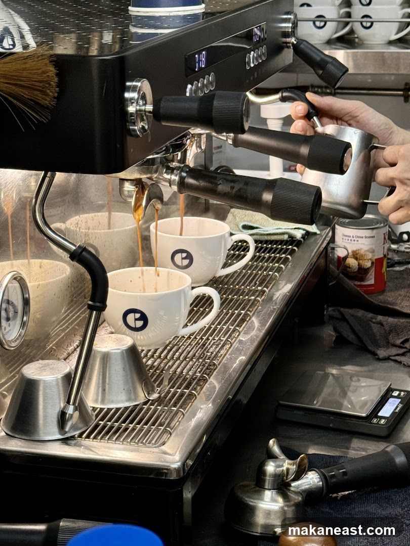 Espresso Machine in Operation