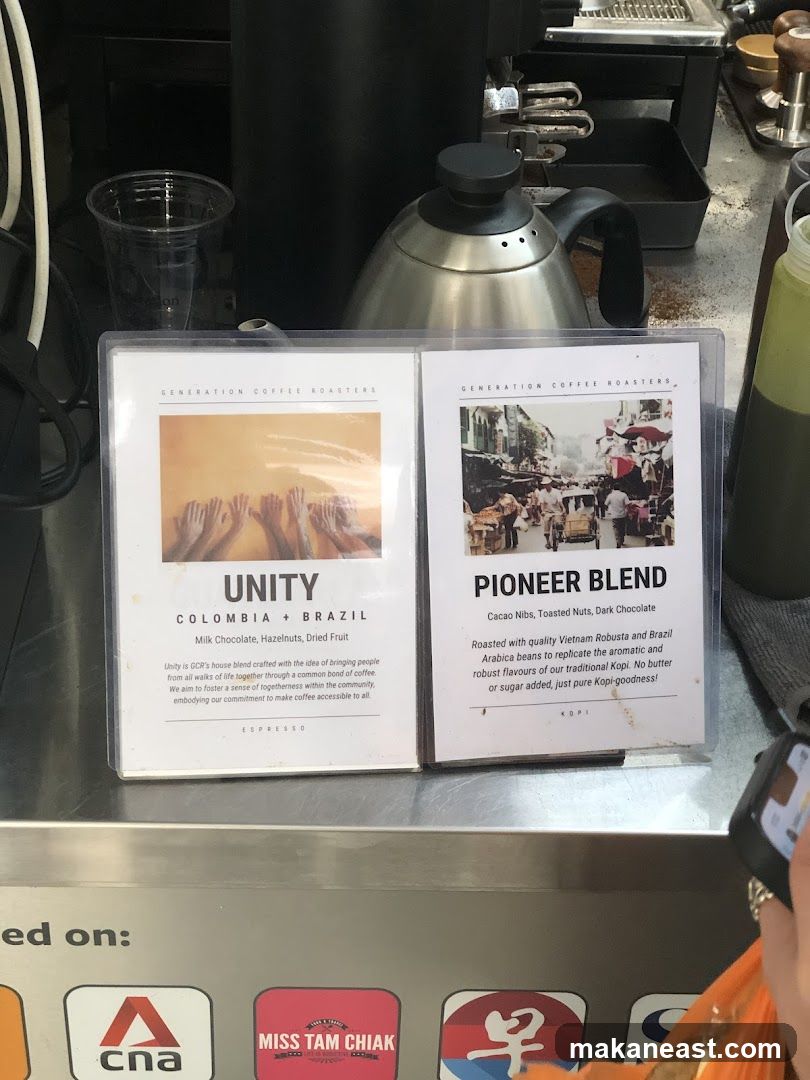 Coffee Blend Menus
