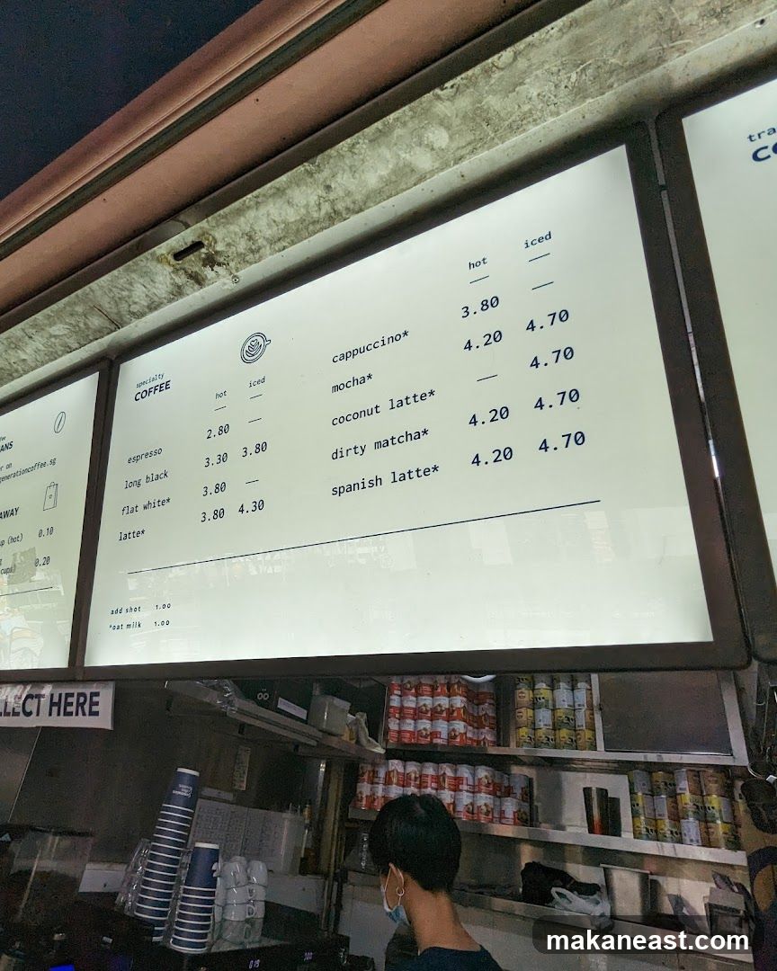 Specialty Coffee Menu