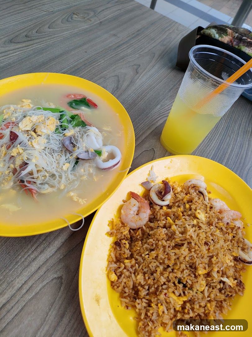 Seafood Fried Rice and Noodles
