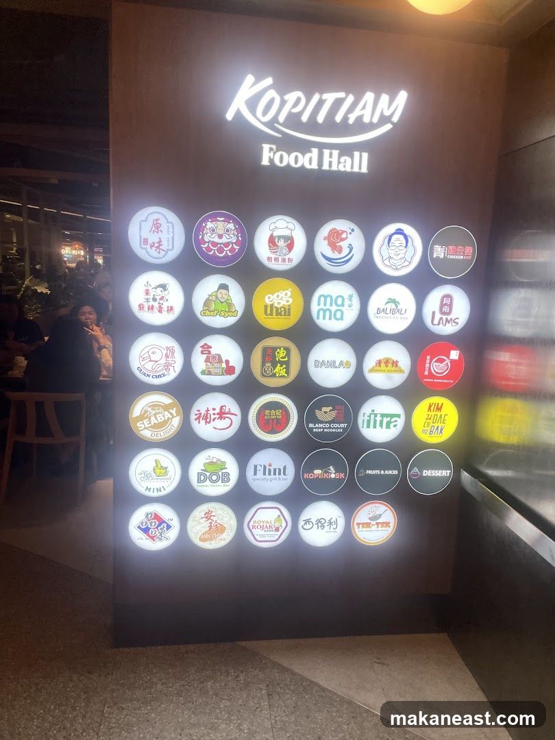 Kopitiam Food Hall Signage