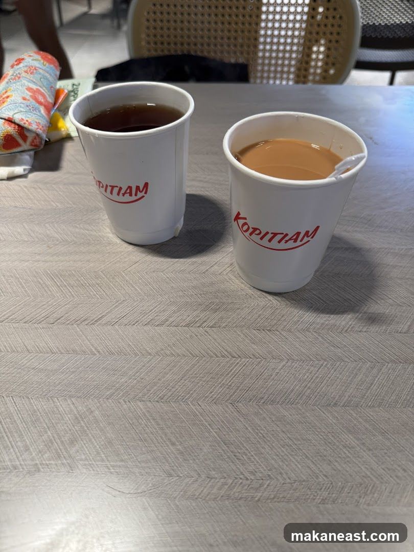 Two cups of drinks