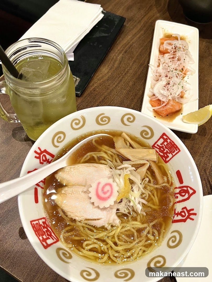 Ramen and Salmon Appetizer