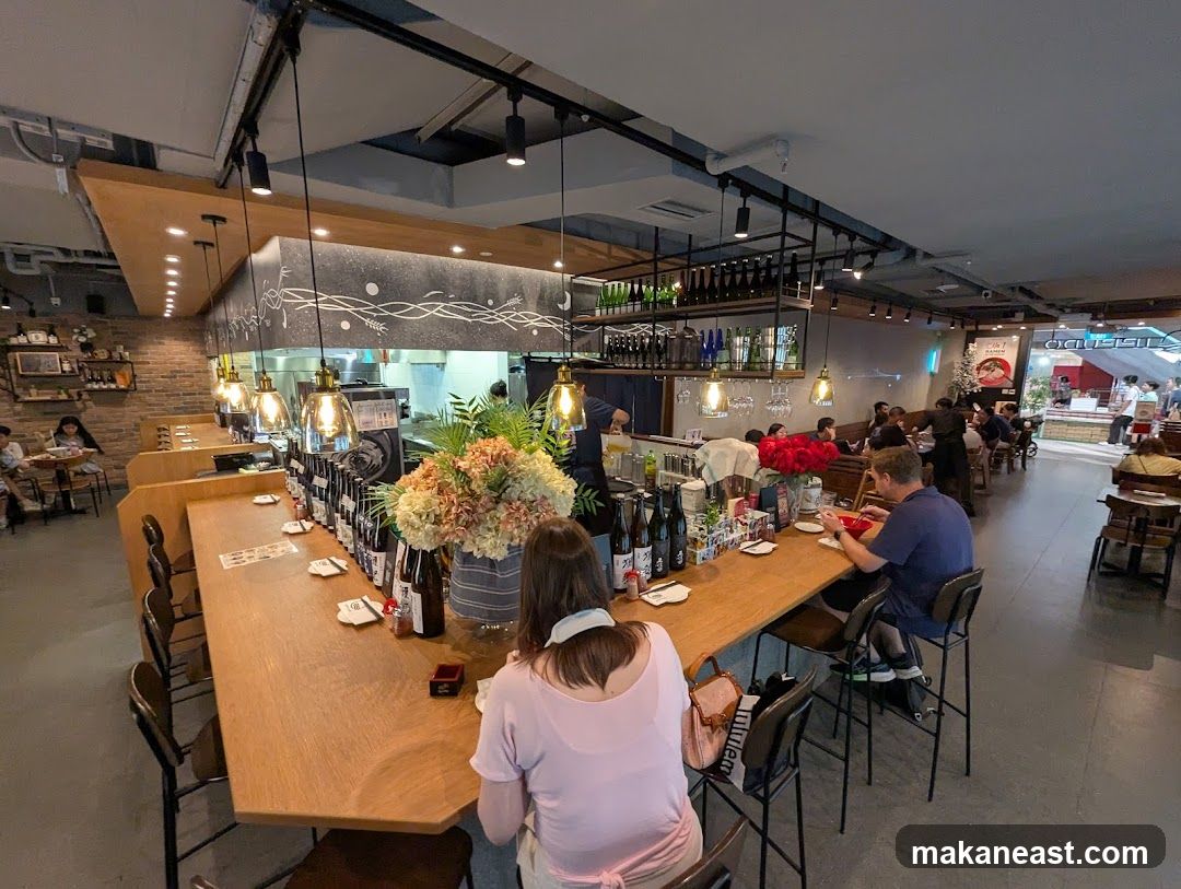 Restaurant Interior with Bar Seating