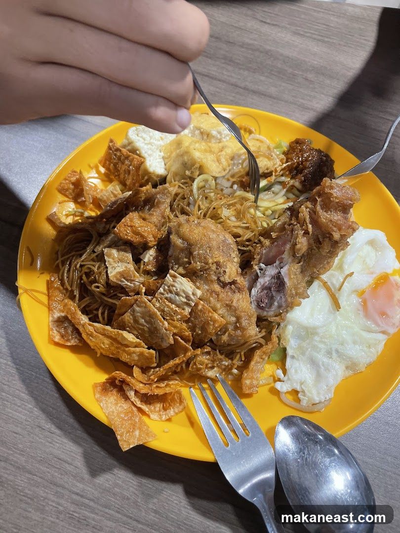 Fried Chicken and Noodles