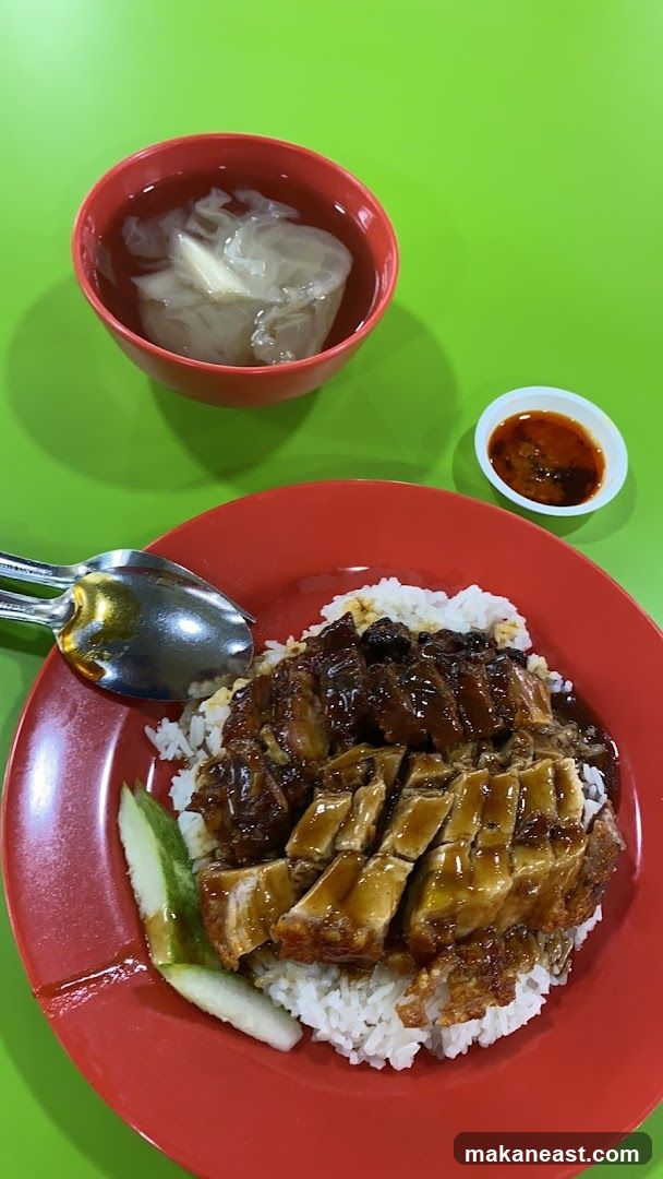 Roast Meat Rice with Soup