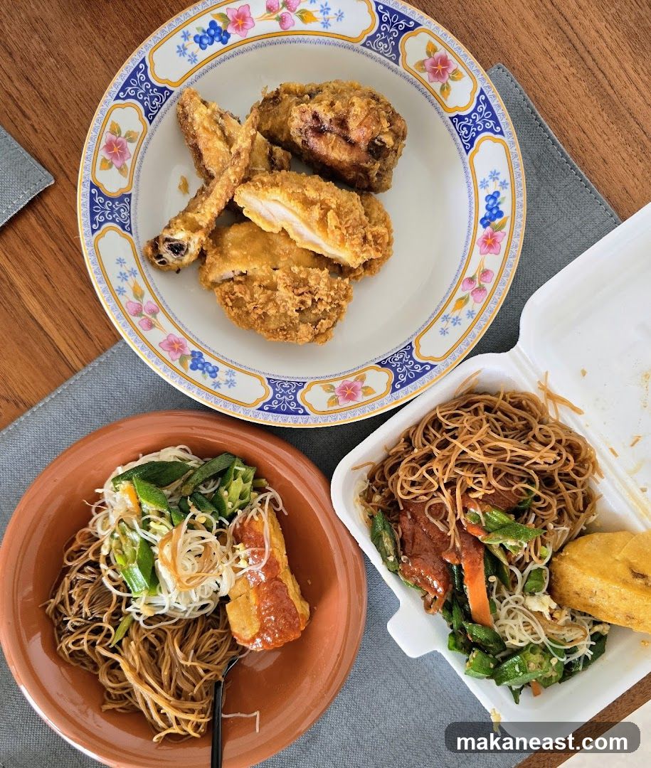 Fried Chicken and Noodles