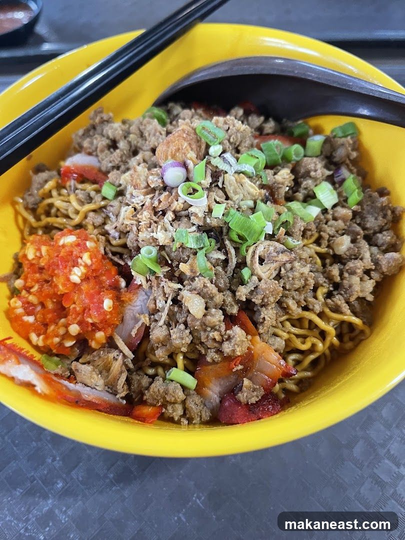 Noodles with Minced Meat and Char Siu