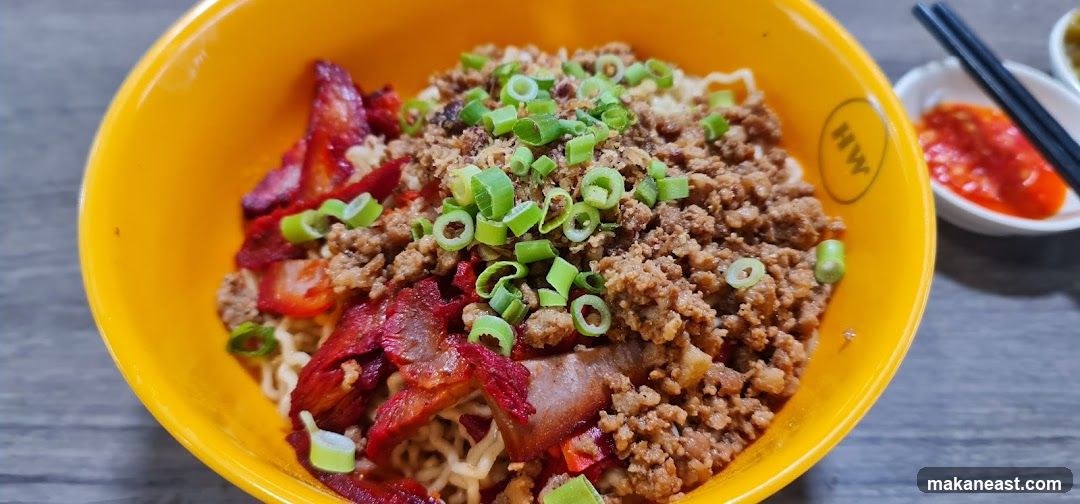 Noodles with Char Siu and Minced Meat