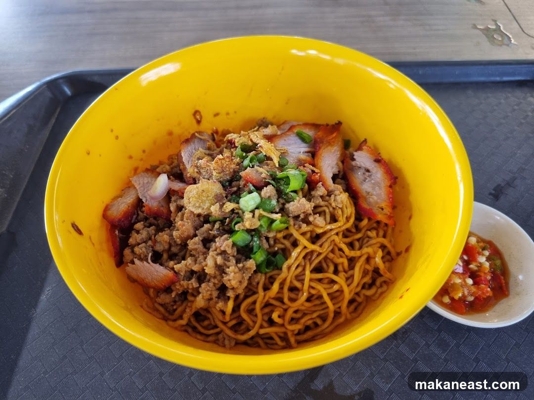 Noodles with Char Siu and Minced Meat