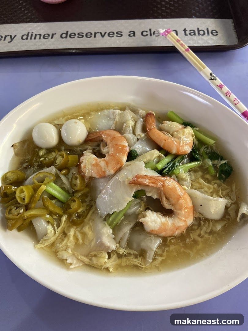 Hor Fun with Shrimp and Quail Eggs