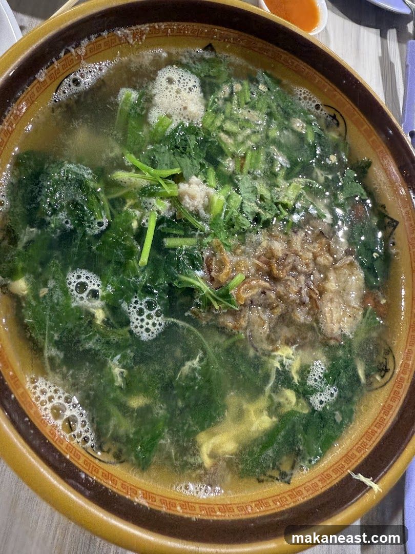 Soup with Greens and Egg